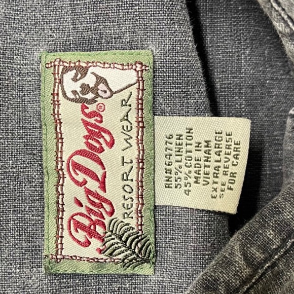 Vintage Grey Big Dog Button-Up Short Sleeve - Picture 4 of 9